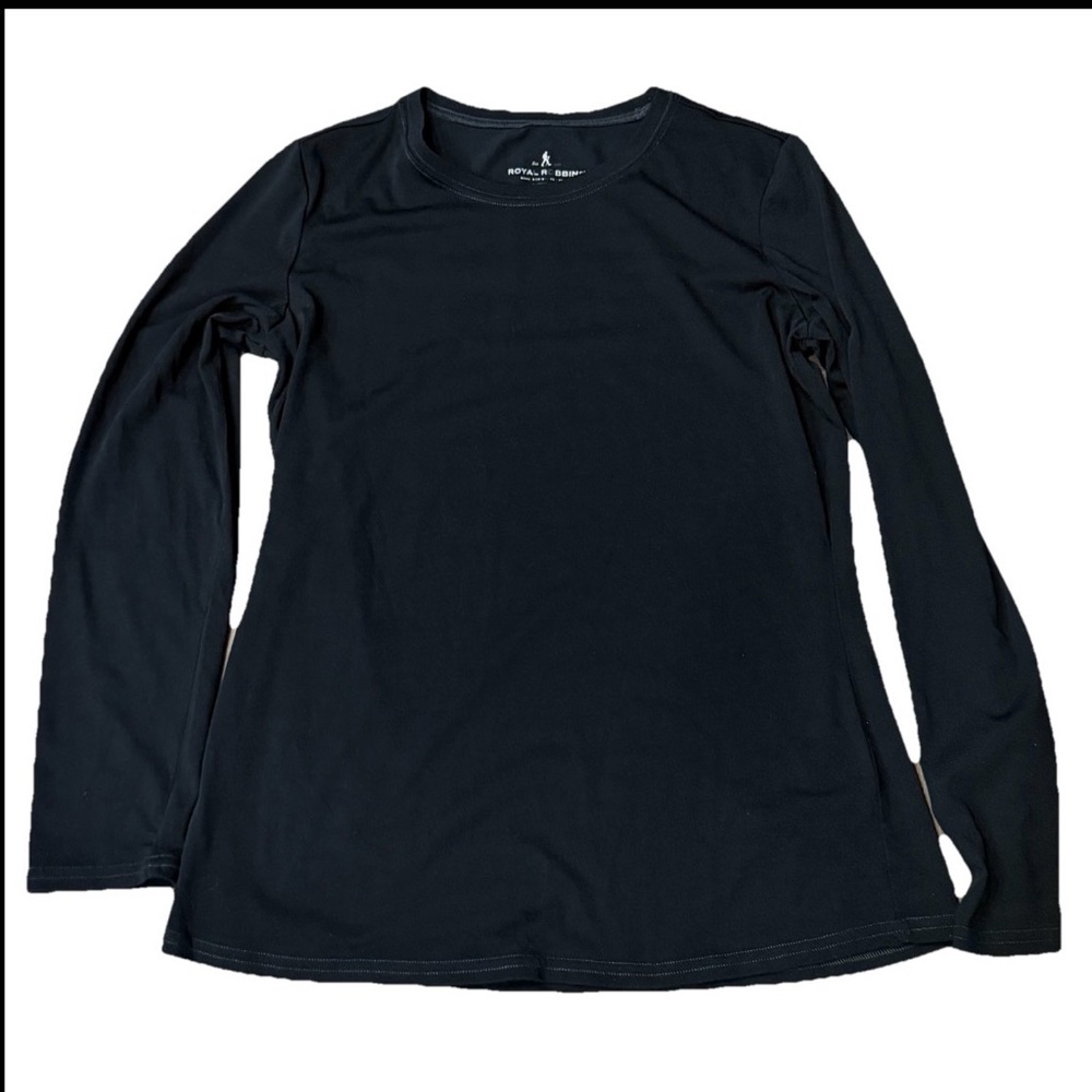 Royal Robbins Women XS Black Wool Blend Pullover Long Sleeve Base Layer Ski Snow